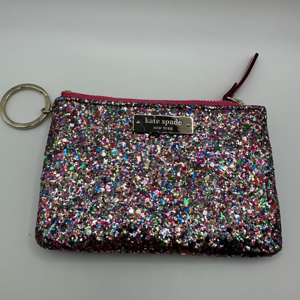 Kate Spade Glitter Ball Key and Card  Holder